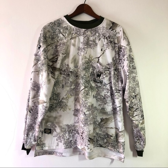King’s Outdoor World Long Sleeve Snow Shadow Camo T-Shirt, Large - Picture 2 of 7
